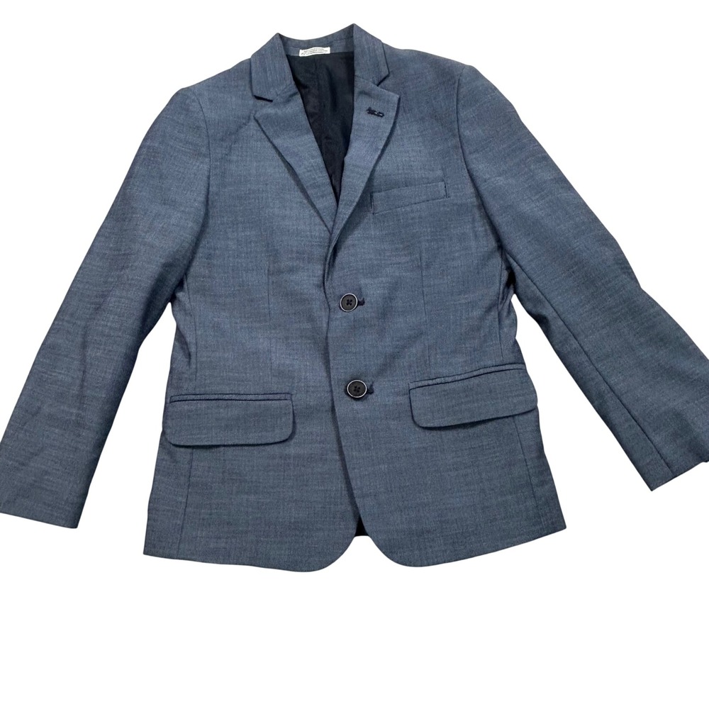 Calvin Klein Boy Blue Two-Button Blazer Formal Suit Jacket Boys see measurements